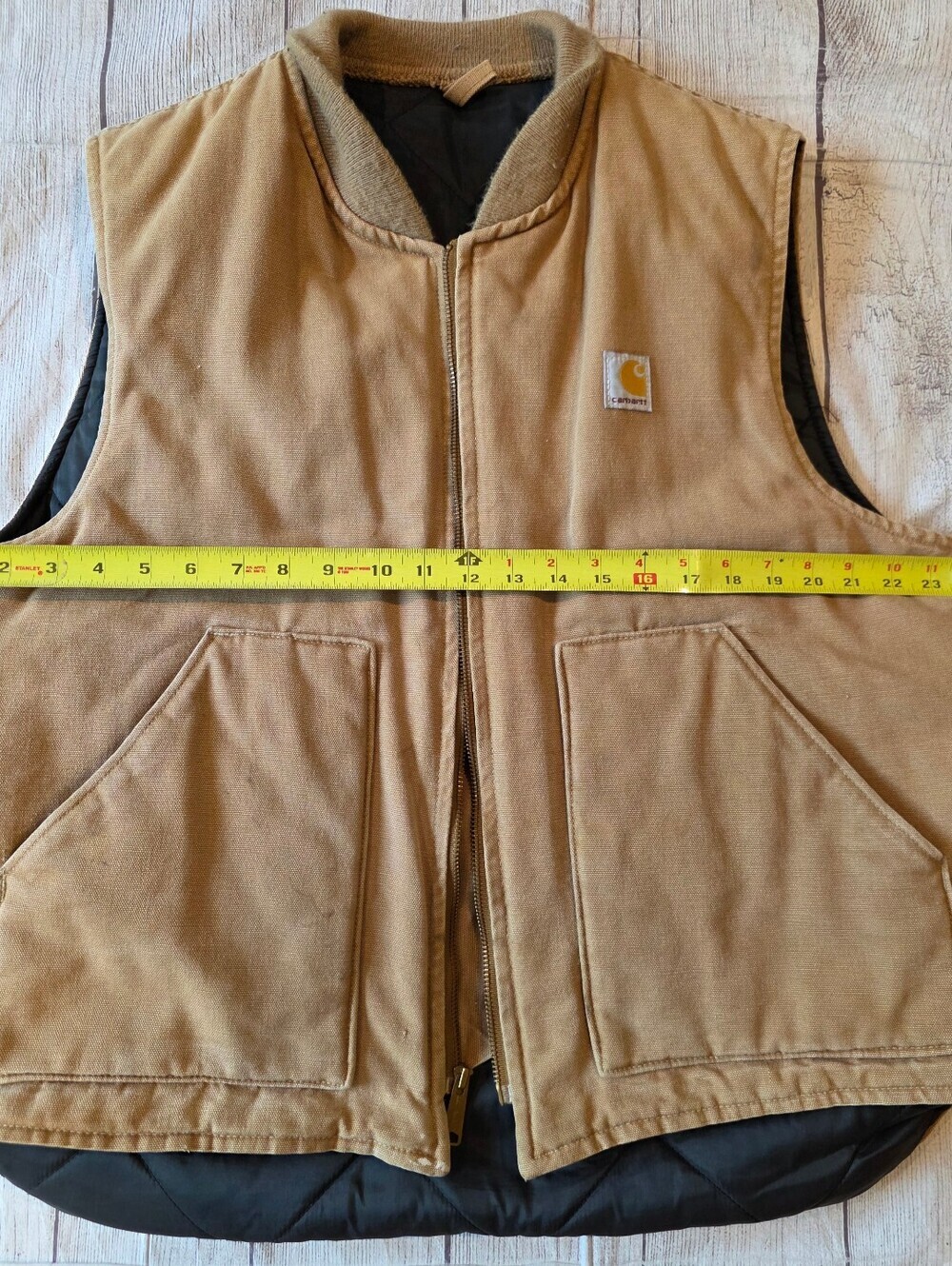 Carhartt Men's Size XL Vintage VQ186 Made In USA Full Zip Vest Quilted Lining - Picture 11 of 11